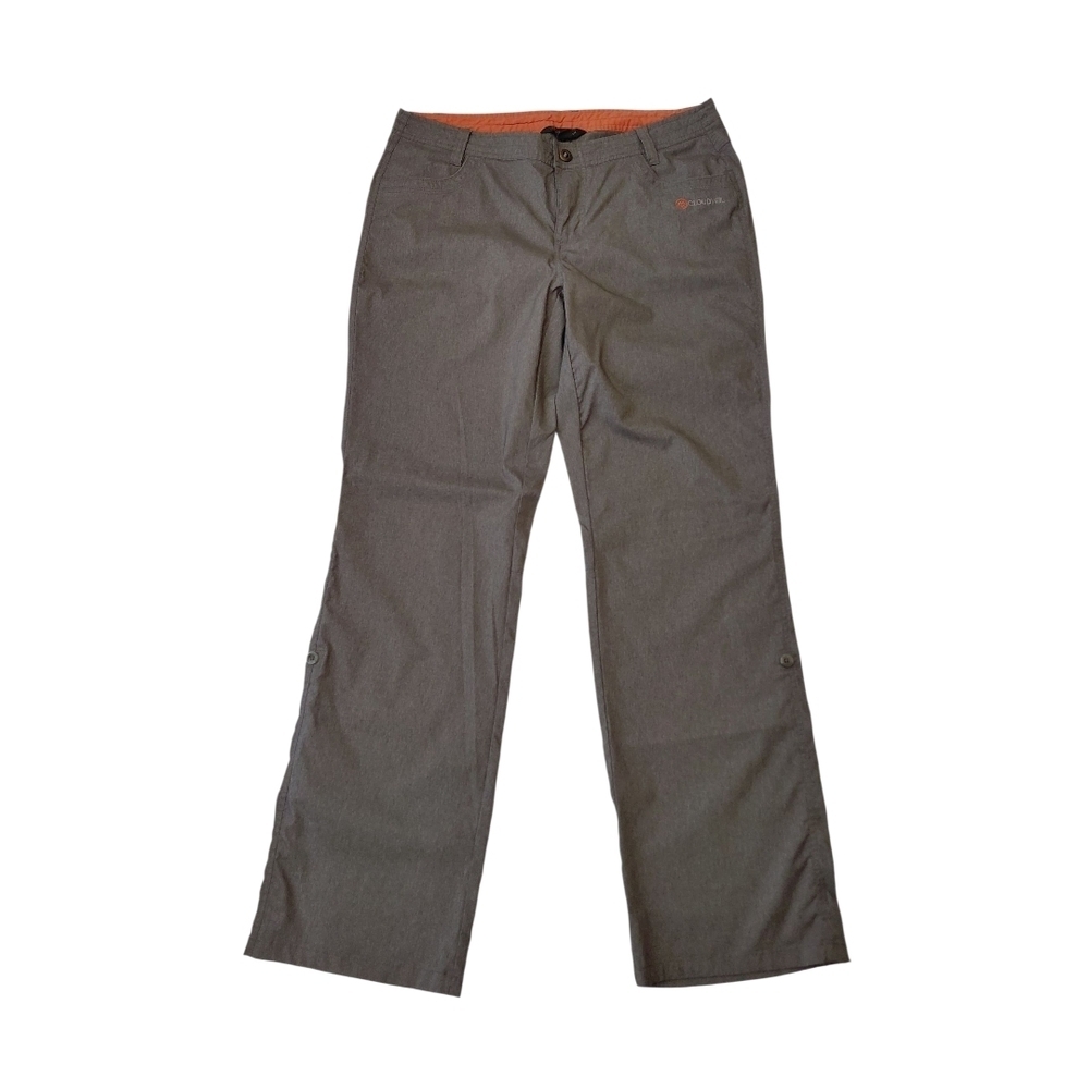 Women's Gray Hiking Roll Up Straight Leg Pants